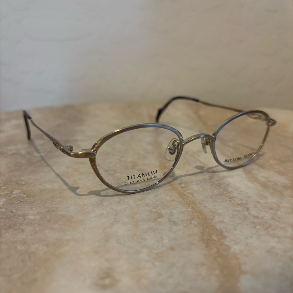 Martine Sitbon 6574 oval shaped titanium eyeglasses